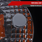 1997-2004 Ford F-150 / 1997-2002 Expedition LED C-Bar Projector Headlights (Glossy Black Housing/Smoked Lens)