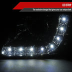 1997-2004 Ford F-150 / 1997-2002 Expedition Projector Headlights w/ SMD LED Light Strip (Chrome Housing/Smoked Lens)