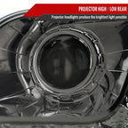 1997-2004 Ford F-150 / 1997-2002 Expedition Projector Headlights w/ SMD LED Light Strip (Chrome Housing/Smoked Lens)