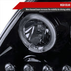 1997-2004 Ford F-150 / 1997-2002 Expedition Dual Halo Projector Headlights (Glossy Black Housing/Smoked Lens)