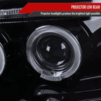 1997-2004 Ford F-150 / 1997-2002 Expedition Dual Halo Projector Headlights (Glossy Black Housing/Smoked Lens)