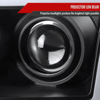 1997-2004 Ford F-150 / 1997-2002 Expedition LED C-Bar Projector Headlights (Black Housing/Clear Lens)