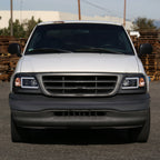 1997-2004 Ford F-150 / 1997-2002 Expedition LED C-Bar Projector Headlights (Black Housing/Clear Lens)