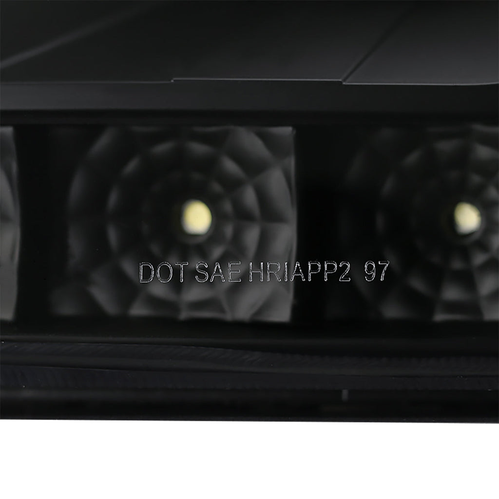 1997-2004 Ford F-150 / 1997-2002 Expedition Projector Headlights w/ SMD LED Light Strip (Matte Black Housing/Clear Lens)