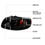 1997-2004 Ford F-150 / 1997-2002 Expedition Projector Headlights w/ SMD LED Light Strip (Black Housing/Smoked Lens)