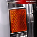 2008-2010 Ford F-250/F-350/F-450/F-550 LED Sequential Turn Signal Bar Projector Headlights (Chrome Housing/Clear Lens)