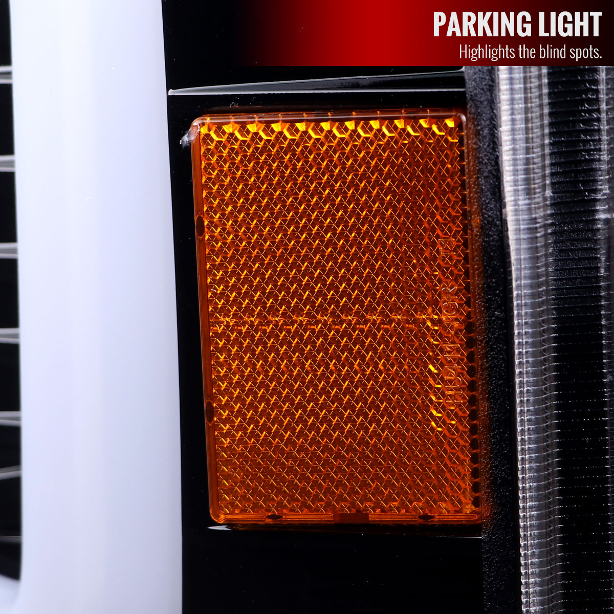 2008-2010 Ford F-250/F-350/F-450/F-550 LED Sequential Turn Signal Bar Projector Headlights (Jet Black Housing/Clear Lens)