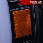2008-2010 Ford F-250/F-350/F-450/F-550 LED Sequential Turn Signal Bar Projector Headlights (Glossy Black Housing/Smoked Lens)