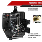 2008-2010 Ford F-250 F-350 F-450 Dual Halo Projector Headlights (Glossy Black Housing/Smoked Lens)