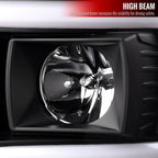 2008-2010 Ford F-250/F-350/F-450/F-550 LED Sequential Turn Signal Bar Projector Headlights (Matte Black Housing/Clear Lens)