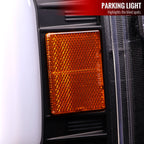 2008-2010 Ford F-250/F-350/F-450/F-550 LED Sequential Turn Signal Bar Projector Headlights (Matte Black Housing/Clear Lens)