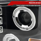 2008-2010 Ford F-250 F-350 F-450 Dual Halo Projector Headlights (Matte Black Housing/Clear Lens)