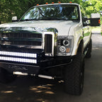 2008-2010 Ford F-250 F-350 F-450 Dual Halo Projector Headlights (Matte Black Housing/Clear Lens)