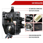 2008-2010 Ford F-250/F-350/F-450/F-550 Super Duty Projector Headlights w/ LED Sequential Turn Signal (Matte Black Housing/Smoked Lens)