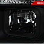 2008-2010 Ford F-250 F-350 F-450 LED C-Bar Projector Headlight (Black Housing/Smoked Lens)