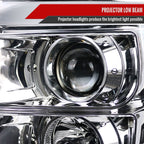 2011-2016 F-250/F-350/F-450/F-550 LED C-Bar Projector Headlights (Chrome Housing/Clear Lens)