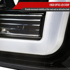 2011-2016 F-250/F-350/F-450/F-550 LED C-Bar Projector Headlights (Jet Black Housing/Clear Lens)
