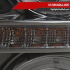 2011-2016 F-250 F-350 F-450 F-550 Dual Halo Projector Headlights w/ LED Turn Signal Lights (Chrome Housing/Smoked Lens)