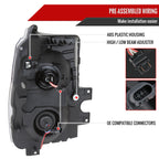 2011-2016 F-250 F-350 F-450 F-550 Dual Halo Projector Headlights w/ LED Turn Signal Lights (Chrome Housing/Smoked Lens)