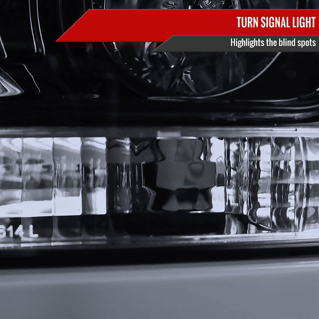 2011-2016 F-250/F-350/F-450/F-550 LED C-Bar Projector Headlights (Glossy Black Housing/Smoked Lens)