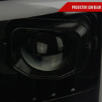 2011-2016 Ford F-250 F-350 F-450 F-550 Switchback Sequential LED C-Bar Projector Headlights (Black Housing/Smoked Lens)