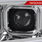 2017-2019 Ford F-250 F-350 F-450 F-550 LED C-Bar Projector Headlights w/ Switchback Sequential Turn Signals (Chrome Housing/Clear Lens)