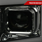 2017-2019 Ford F-250 F-350 F-450 F-550 LED C-Bar Projector Headlights w/ Switchback Sequential Turn Signals (Chrome Housing/Smoked Lens)