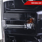 2017-2019 Ford F-250 F-350 F-450 F-550 Switchback LED C-Bar Projector Headlights (Glossy Black Housing/Smoked Lens)