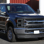 2017-2019 Ford F-250 F-350 F-450 F-550 LED C-Bar Projector Headlights w/ Switchback Sequential Turn Signals (Glossy Black Housing/Smoked Lens)