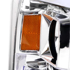 1999-2004 Ford F-250/F-350/F-450/F-550 /2000-2004 Ford Excursion LED Bar Projector Headlights (Chrome Housing/Clear Lens)