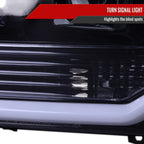 1999-2004 Ford F-250/F-350/F-450/F-550 /2000-2004 Ford Excursion LED Bar Projector Headlights (Glossy Black Housing/Light Smoked Lens)