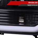 1999-2004 Ford F-250/F-350/F-450/F-550 /2000-2004 Ford Excursion LED Bar Projector Headlights (Matte Black Housing/Clear Lens)