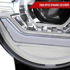2007-2014 Toyota FJ Cruiser Switchback Sequential Turn Signal Animated LED Bar Projector Headlights (Chrome Housing/Clear Lens)