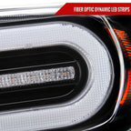 2007-2014 Toyota FJ Cruiser Switchback Sequential Turn Signal Animated LED Bar Projector Headlights (Matte Black Housing/Clear Lens)