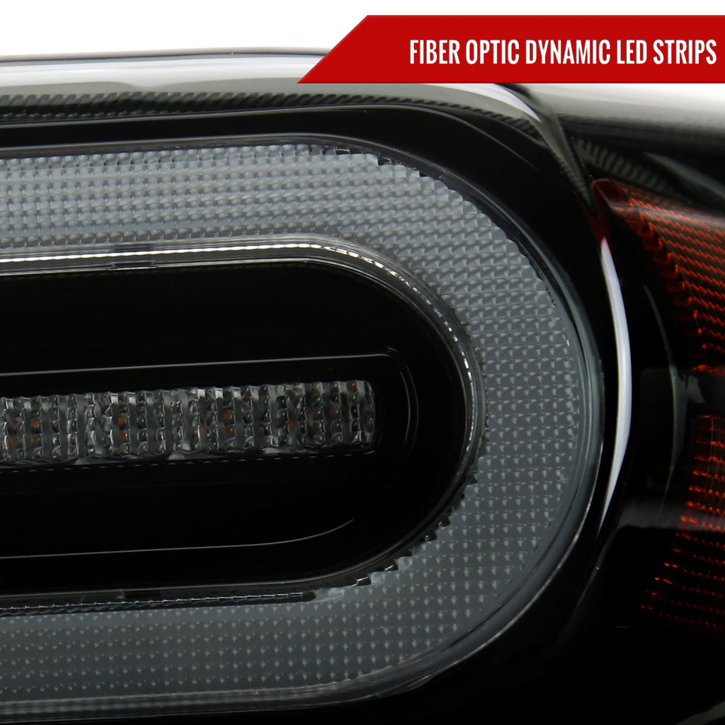 2007-2014 Toyota FJ Cruiser Switchback Sequential Turn Signal Animated LED Bar Projector Headlights (Matte Black Housing/Smoked Lens)