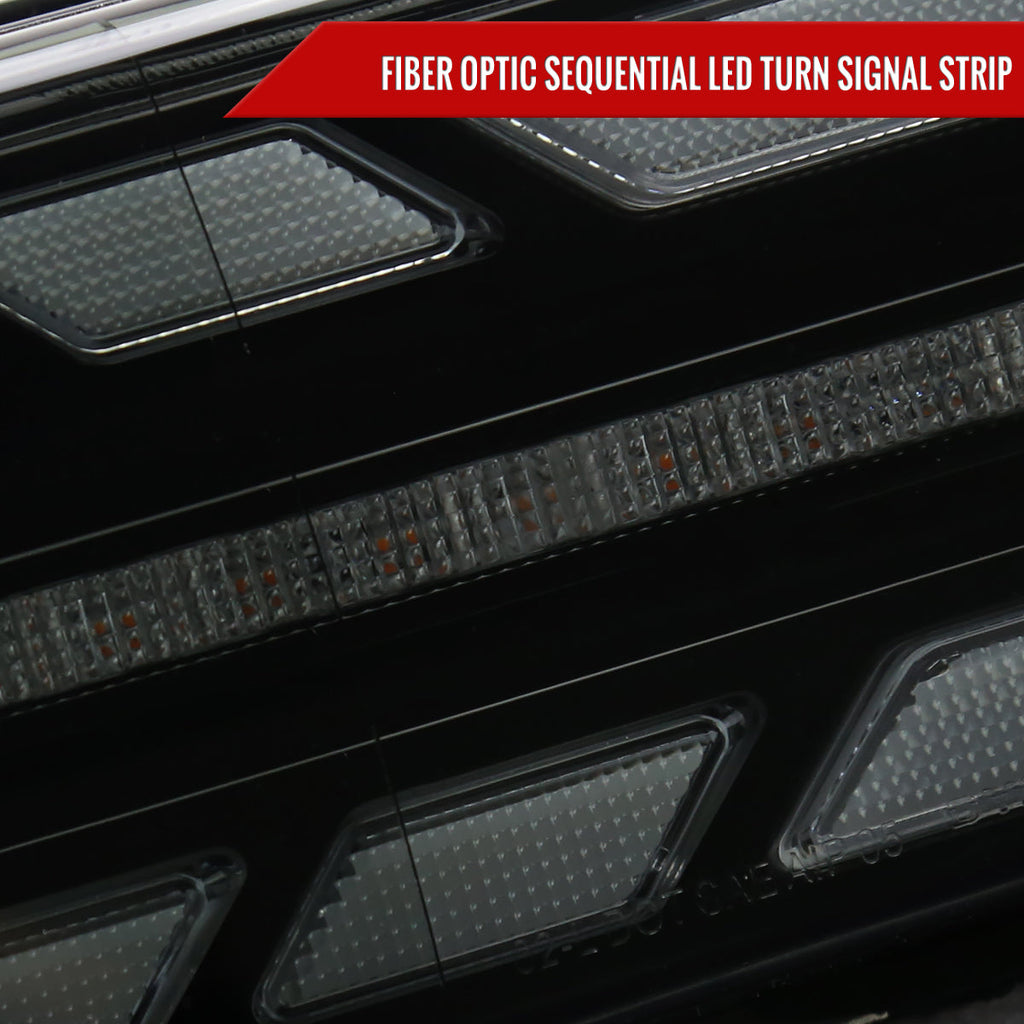 2007-2014 Toyota FJ Cruiser Switchback Sequential Turn Signal Animated LED Bar Projector Headlights (Matte Black Housing/Smoked Lens)