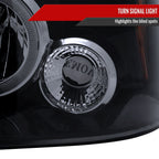 2001-2004 Nissan Frontier Dual Halo Projector Headlights (Glossy Black Housing/Smoked Lens)