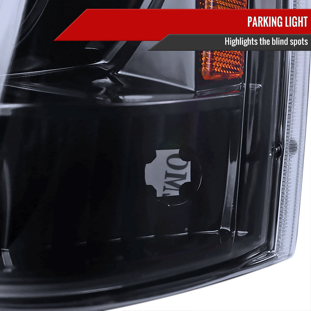 1993-1996 Jeep Grand Cherokee Dual Halo Projector Headlights (Glossy Black Housing/Smoked Lens)