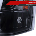 1993-1996 Jeep Grand Cherokee Dual Halo Projector Headlights (Glossy Black Housing/Smoked Lens)