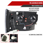 1993-1996 Jeep Grand Cherokee Dual Halo Projector Headlights (Glossy Black Housing/Smoked Lens)