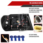 1999-2004 Jeep Grand Cherokee Dual Halo Projector Headlights (Jet Black Housing/Clear Lens)
