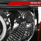 1999-2004 Jeep Grand Cherokee Dual Halo Projector Headlights (Matte Black Housing/Clear Lens)
