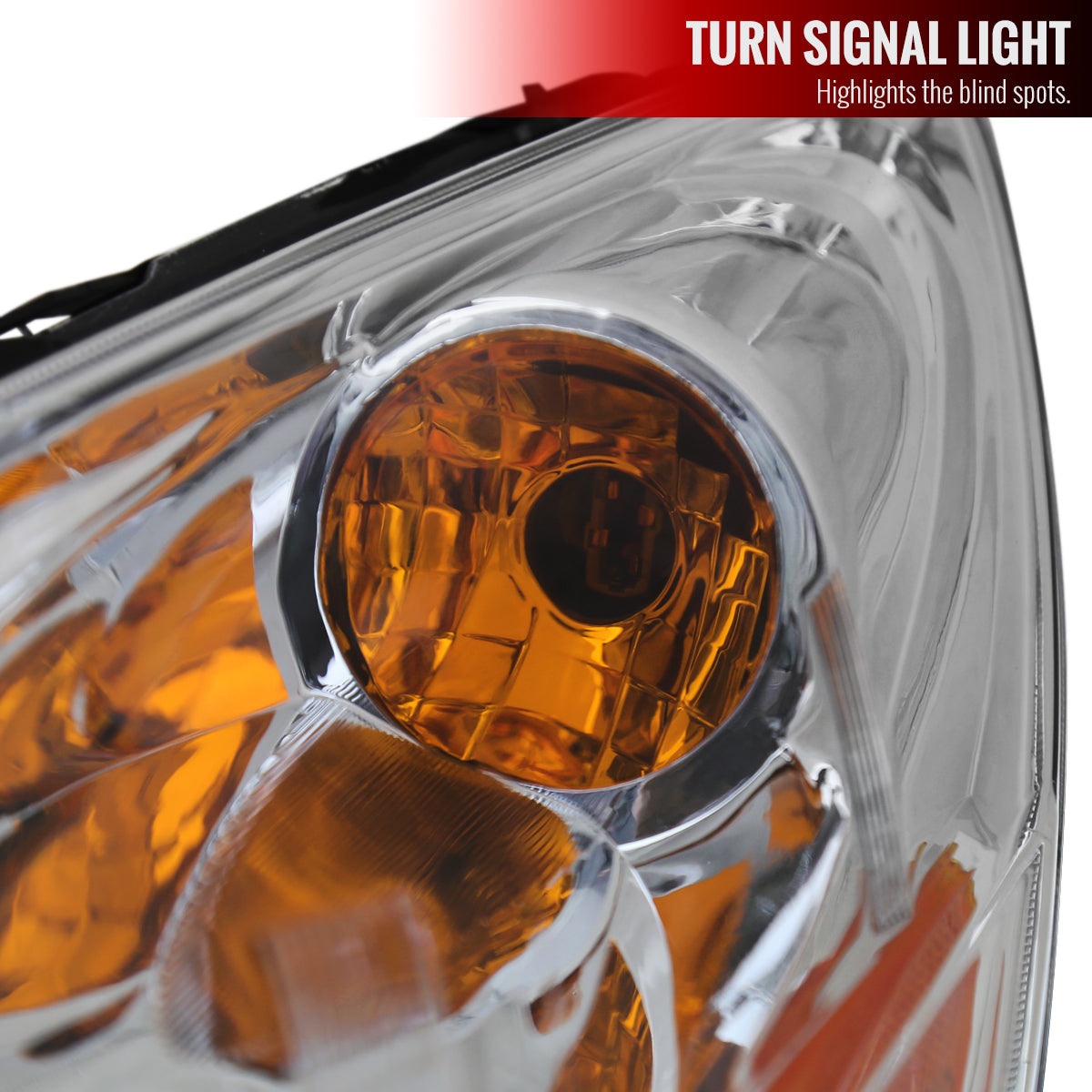 2010-2014 Subaru Legacy/Outback Projector Headlights (Chrome Housing/Clear Lens)- Driver Side Only