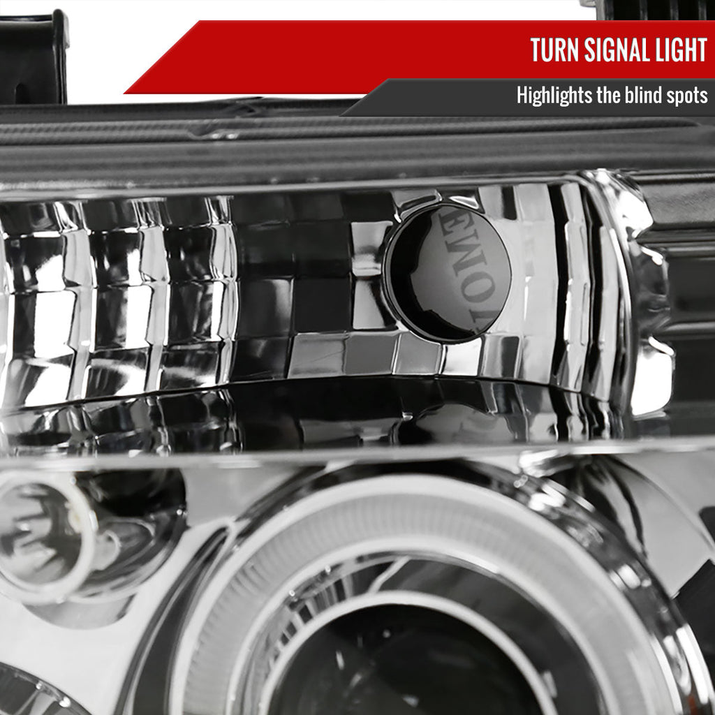 2005-2007 Nissan Pathfinder/ 2005-2008 Frontier Dual Halo Projector Headlights (Chrome Housing/Clear Lens)