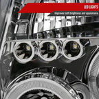 2005-2007 Nissan Pathfinder/ 2005-2008 Frontier Dual Halo Projector Headlights (Chrome Housing/Clear Lens)
