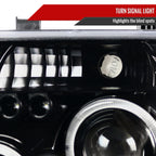 2005-2007 Nissan Pathfinder/ 2005-2008 Frontier Dual Halo Projector Headlights (Jet Black Housing/Clear Lens)