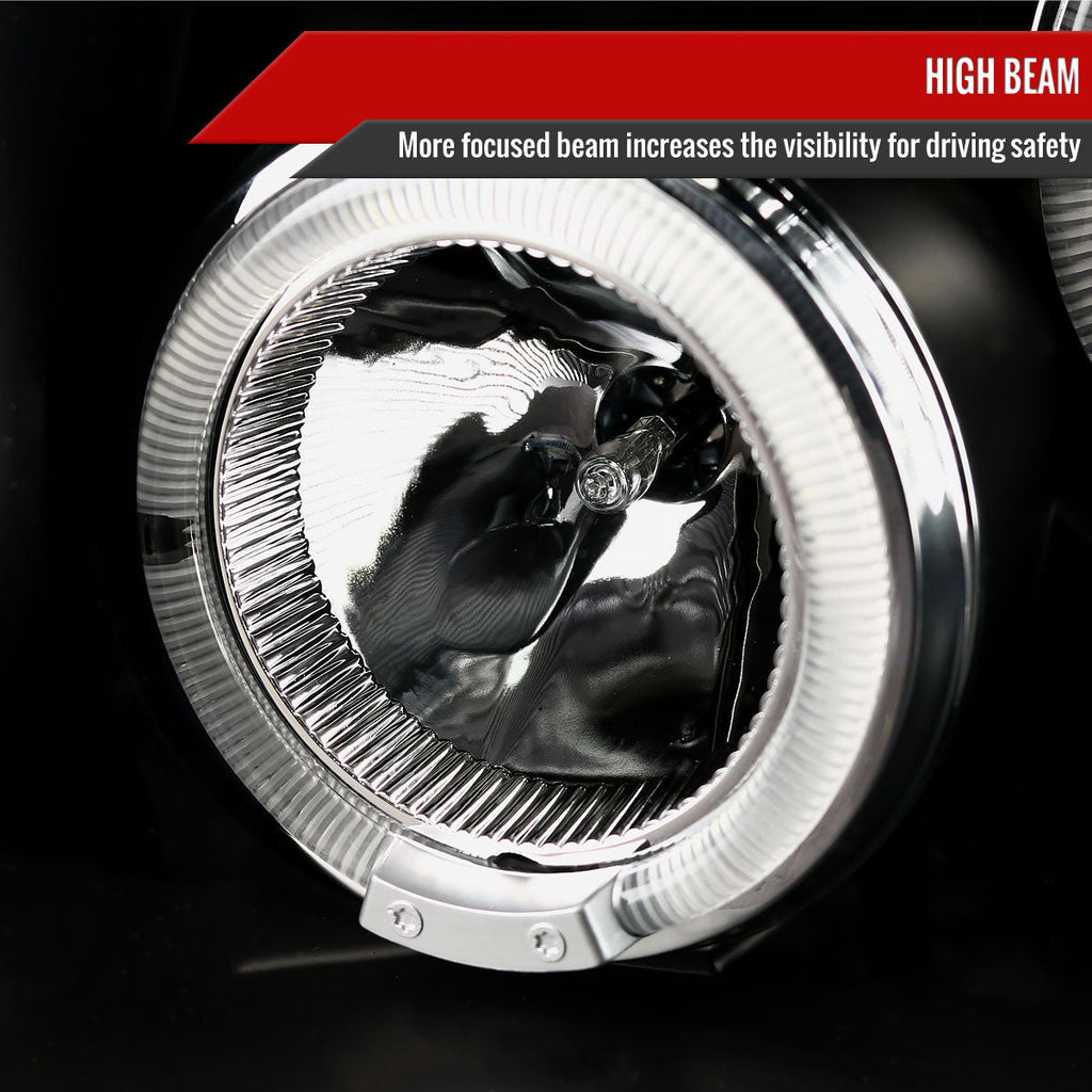 2005-2007 Nissan Pathfinder/ 2005-2008 Frontier Dual Halo Projector Headlights (Matte Black Housing/Clear Lens)