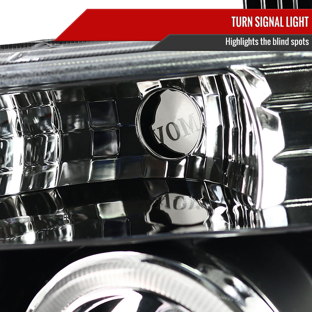 2005-2007 Nissan Pathfinder/ 2005-2008 Frontier Dual Halo Projector Headlights (Matte Black Housing/Clear Lens)