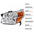 2006-2008 Honda Pilot Projector Style Headlights (Chrome Housing/Clear Lens)