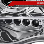 2002-2005 Dodge RAM 1500/ 2003-2005 RAM 2500 3500 Dual Halo Projector Headlights (Chrome Housing/Clear Lens)